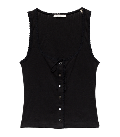 LOIS TANK -- BLACK QUELLE JOLIE POINTELLE