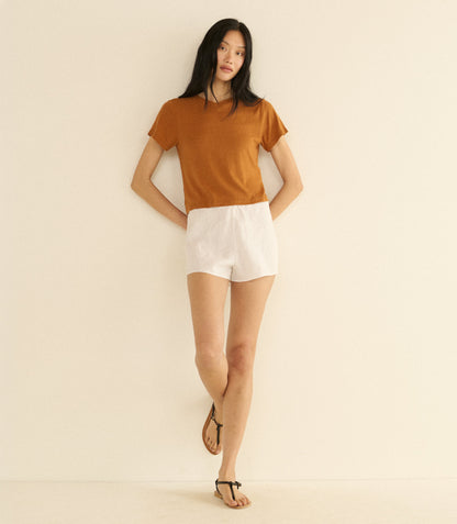 LOREN LINEN SHORT -- SALT