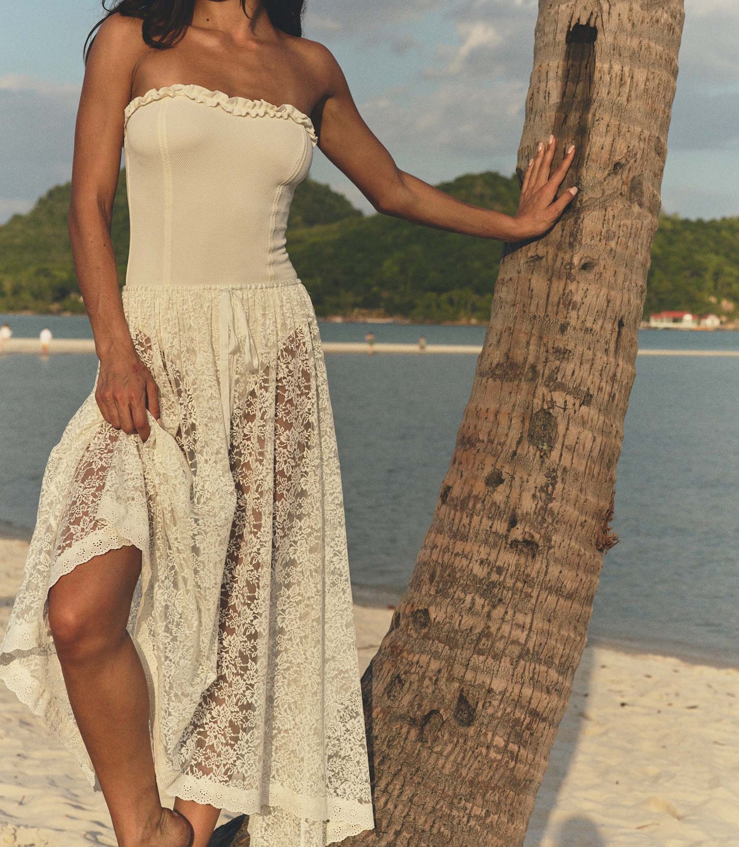 ZINNIA SKIRT -- SALT