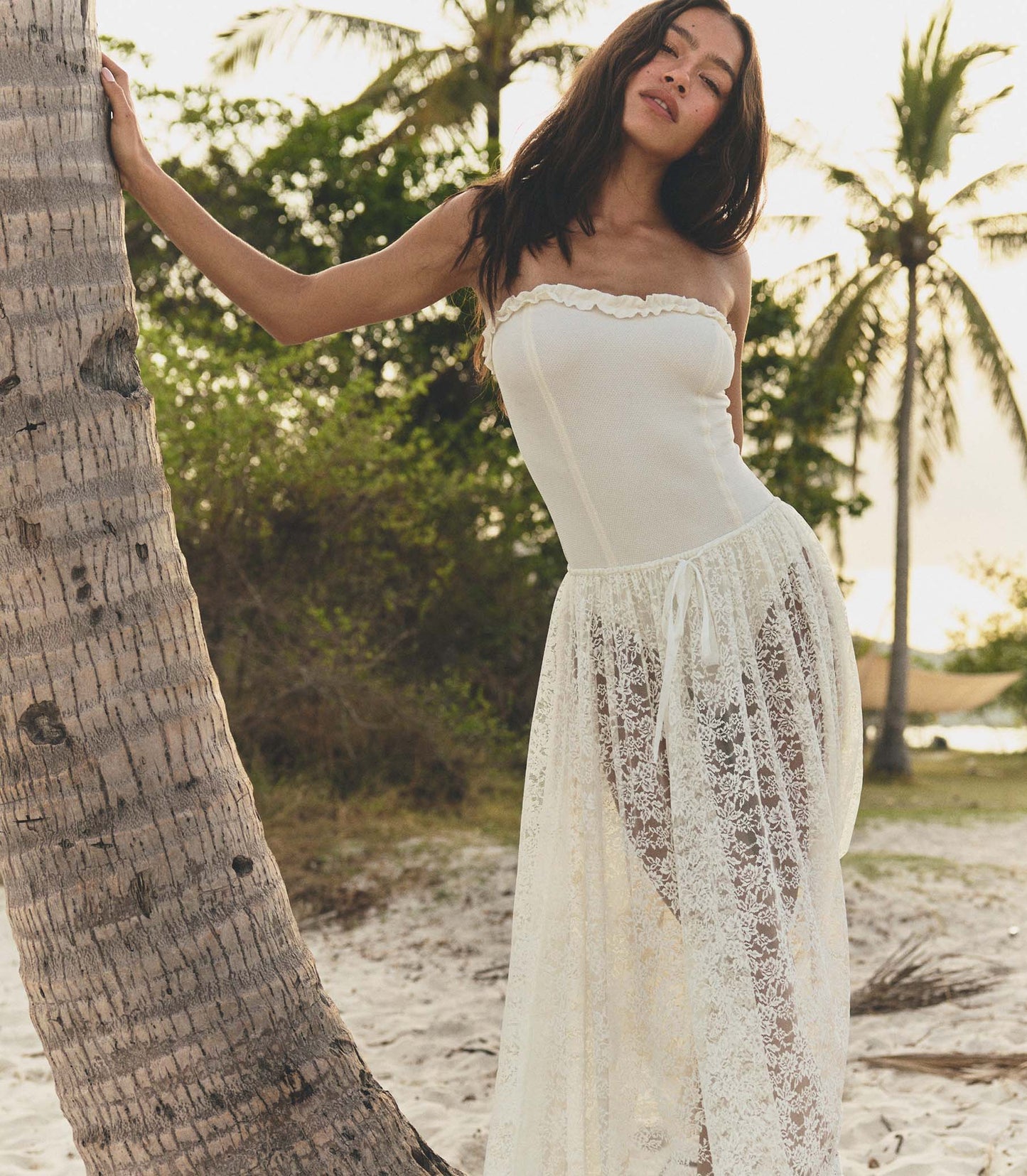 ZINNIA SKIRT -- SALT